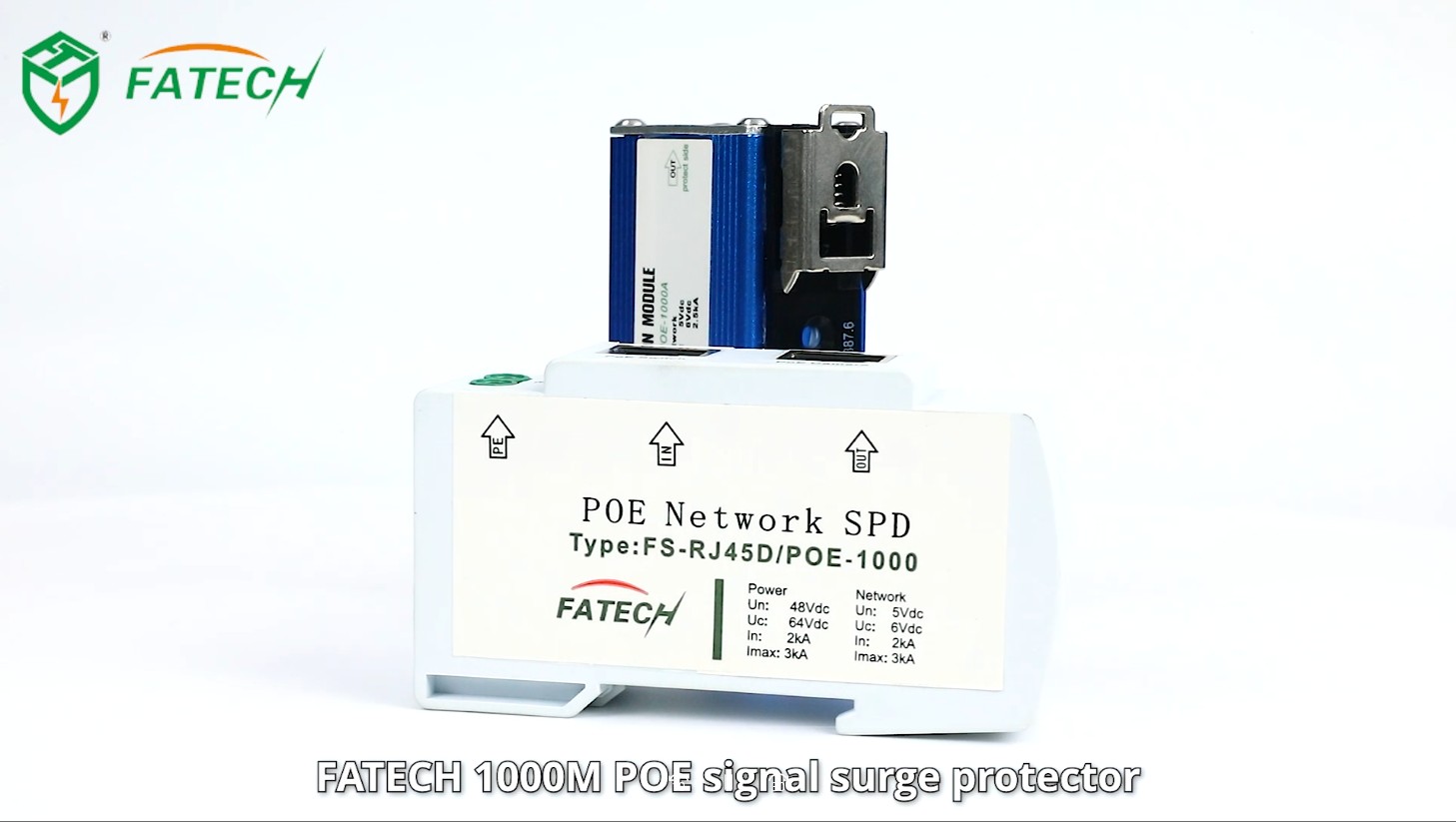 FATECH 1000M POE signal surge protector