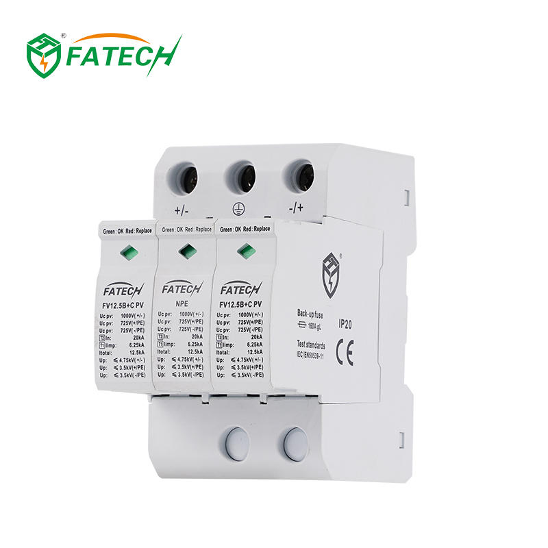 FV12.5B+C 2+NPE 1000 PVNS Type 1+2 12.5kA PV Surge Arrester