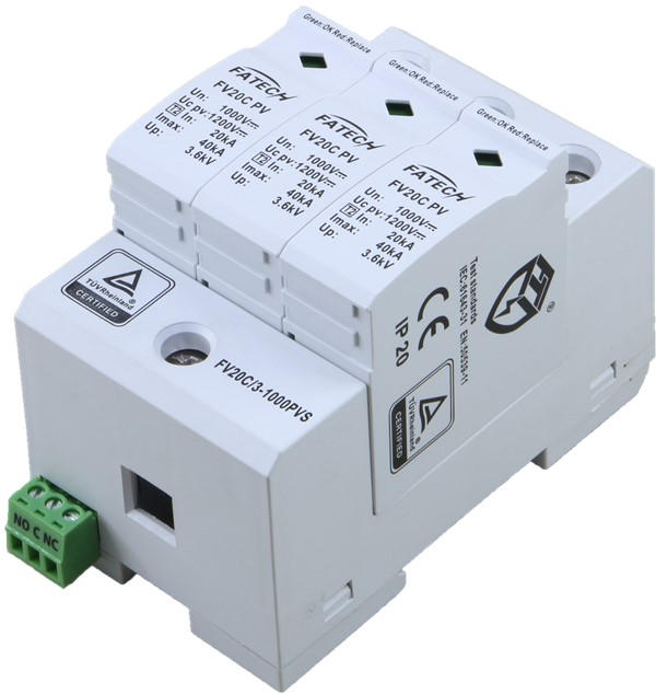 FV20C 3 1000PVS TUV Certified DC Surge Protector