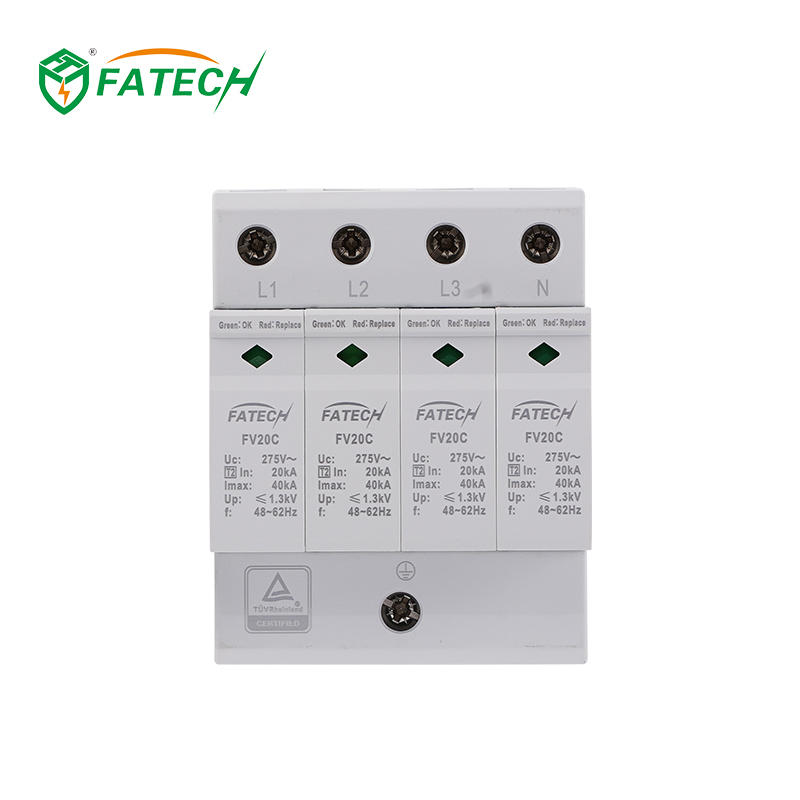 FV20C 4 275S TUV Certified Type 2 40kA 3 Phase Surge Arrester