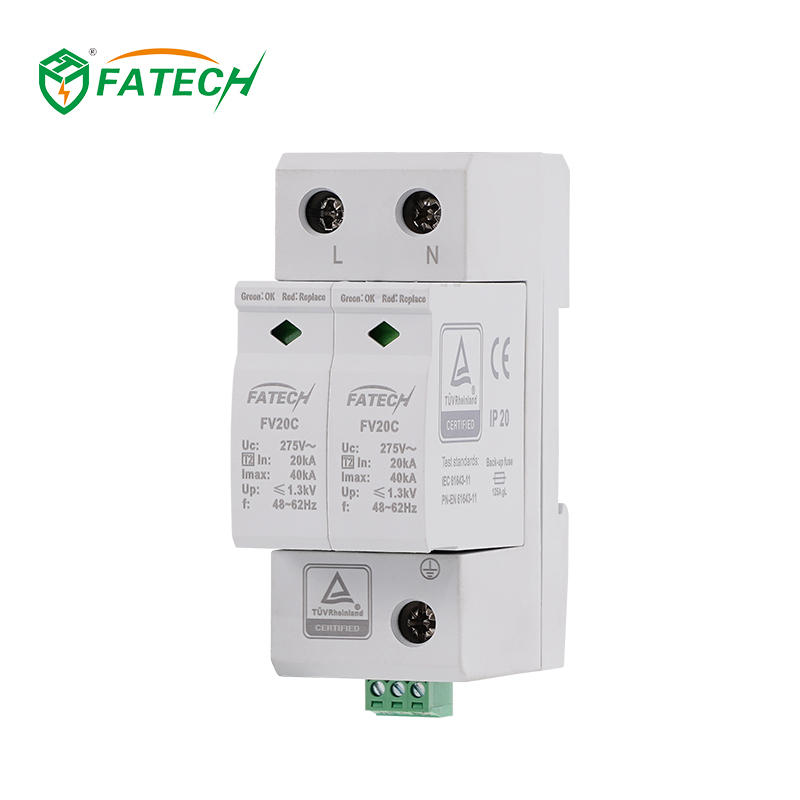 FV20C 2 275S TUV certified Type 2 40kA 1 Phase Surge Arrester