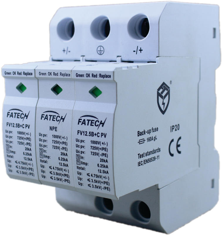 FV12.5B+C 2+NPE 1000 PVNS Type 1+2 12.5kA PV Surge Arrester