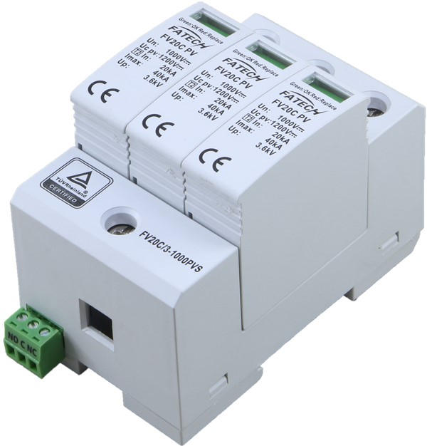 FV20C 3 1000PVS TUV certified Y type DC surge arrester SPD