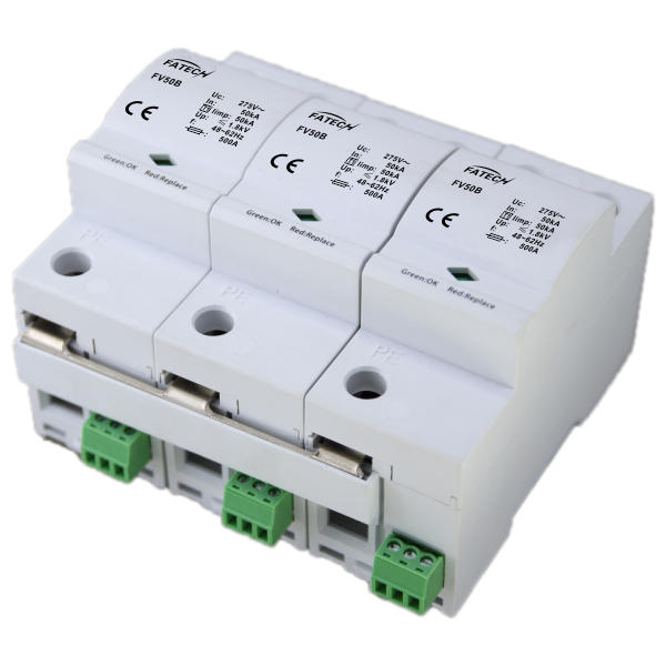 Type 1 Iimp 50kA 3 Poles Surge Protection Device