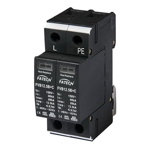Iimp 12.5kA Imax 80kA Type 1+2 1 Phase Surge Protector
