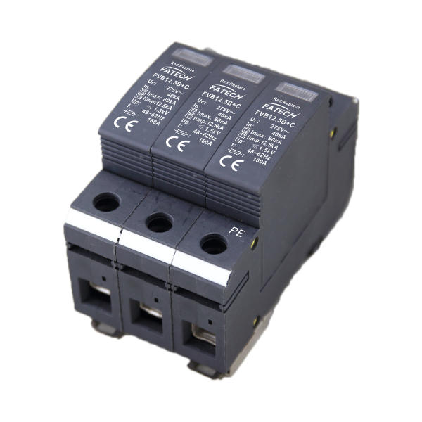 Iimp 12.5kA Type 1+2 3 Poles Surge Arrester