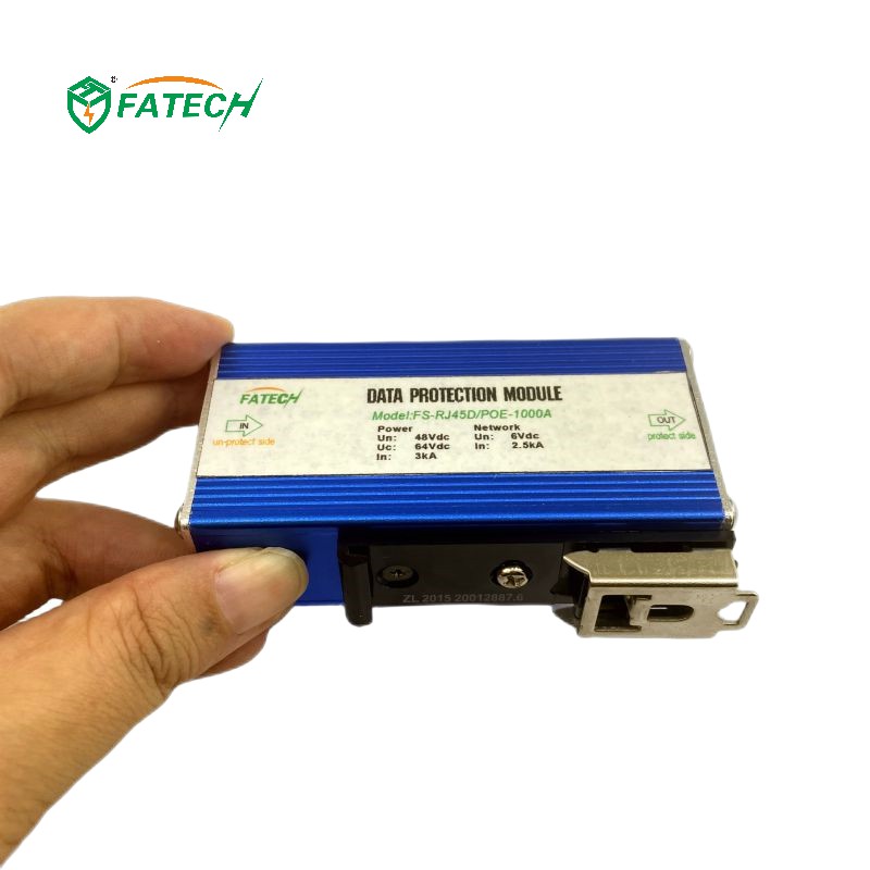Din Rail 100M PoE Surge Protector