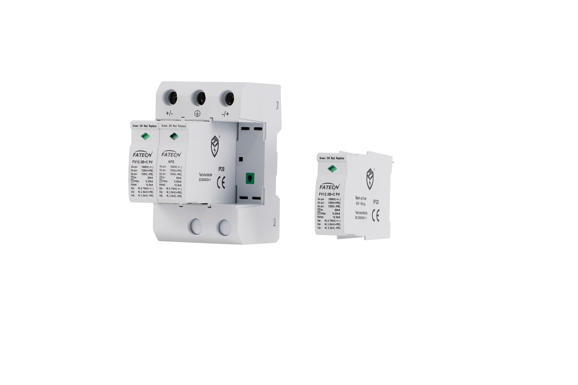 FV12.5B+C 3 1000PVNS Type 1+2 12.5kA PV Surge Protection Device SPD